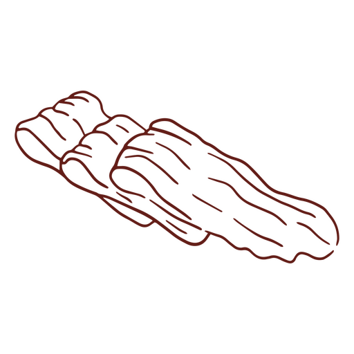 Meat bacon food stroke PNG Design