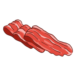 Curso de cor de comida de bacon de carne Desenho PNG