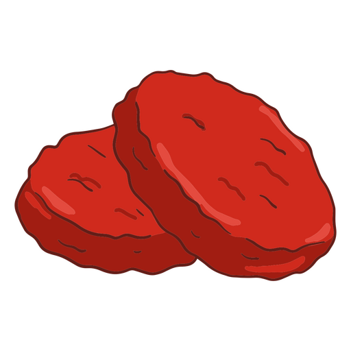 Curso de cor de comida de hambúrgueres de carne Desenho PNG