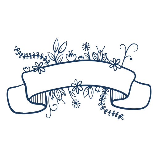 Flower lace ribbon PNG Design