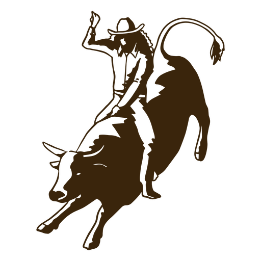 Cowboy-Stier mit hohem Kontrast PNG-Design