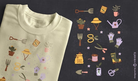 Gartengeräte-Hobby-T-Shirt-Design