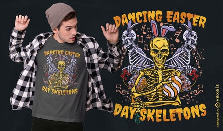 Easter skeletons holiday t-shirt design