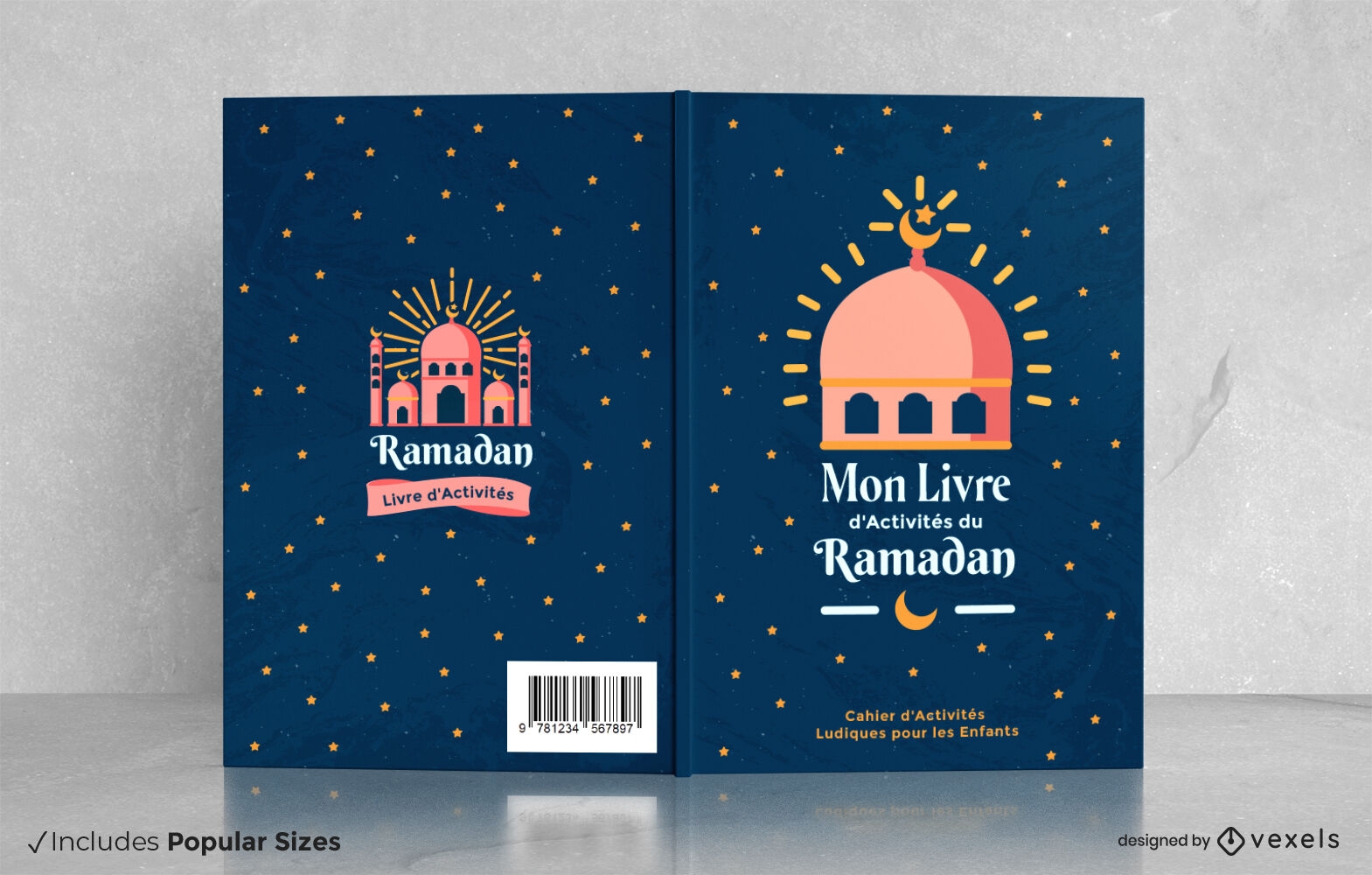Design de capa de livro de atividades de f?rias do Ramad?
