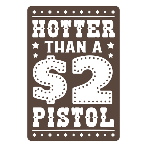 Pistol quote cut out badge PNG Design