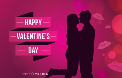 Valentines Day couple kissing