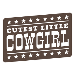 Kleines Cowgirl-Zitat ausgeschnittenes Abzeichen PNG-Design