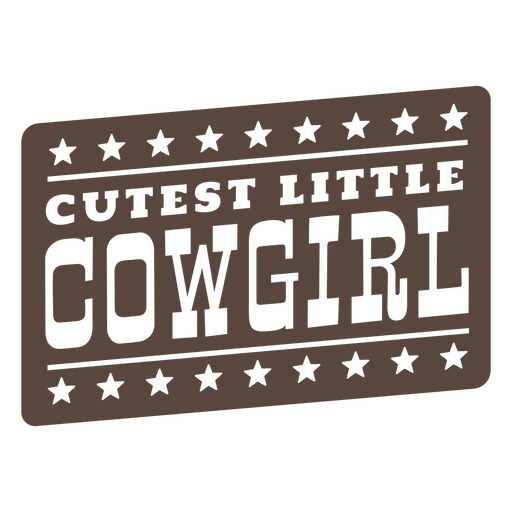 Little cowgirl quote cut out badge PNG Design
