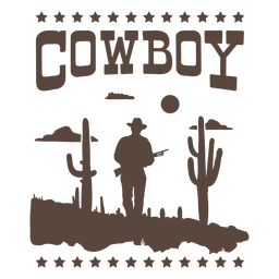 Cowboy Wild West Quote Cut Out Badge PNG & SVG Design For T-Shirts