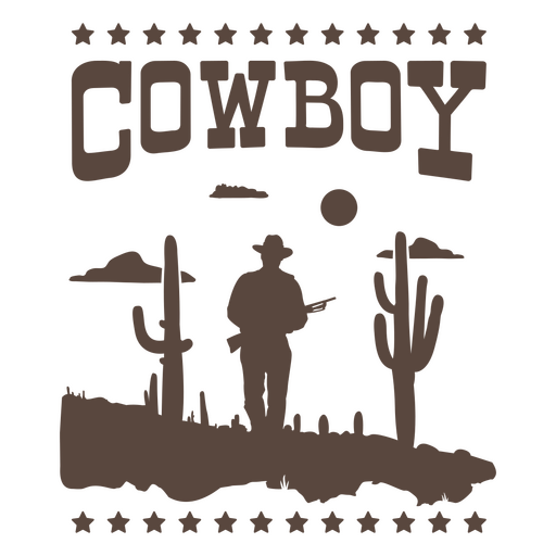 Citação de cowboy oeste selvagem cortar distintivo