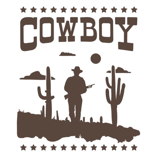 Citação de cowboy oeste selvagem cortar distintivo Desenho PNG