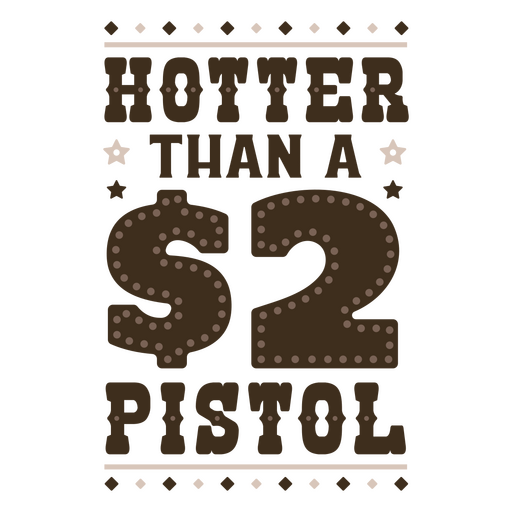 Pistol Wild-West-Zitat-Abzeichen PNG-Design