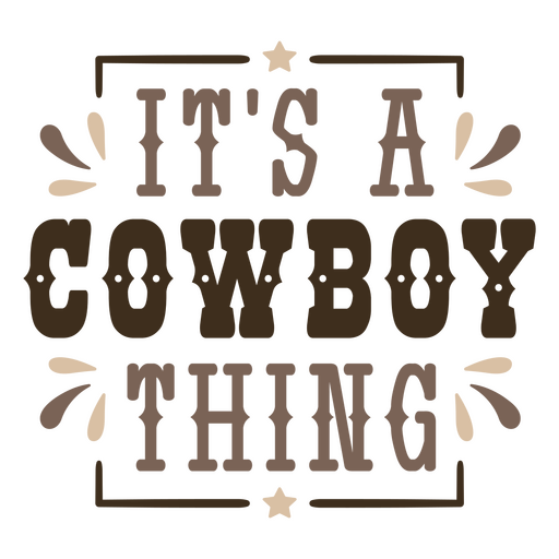 Distintivo de citação do oeste selvagem de coisa de cowboy Desenho PNG