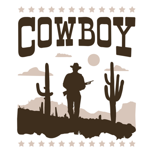 Cowboy-Wild-West-Zitat-Abzeichen PNG-Design