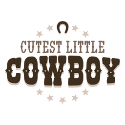Distintivo de citação de cowboy mais fofo Desenho PNG