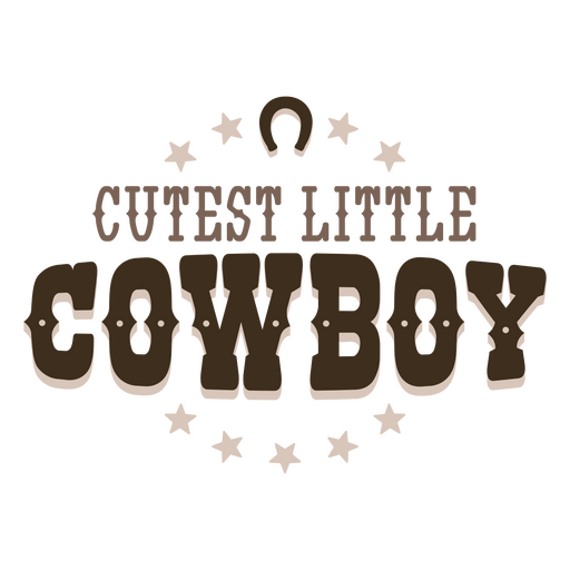 Distintivo de citação de cowboy mais fofo Desenho PNG