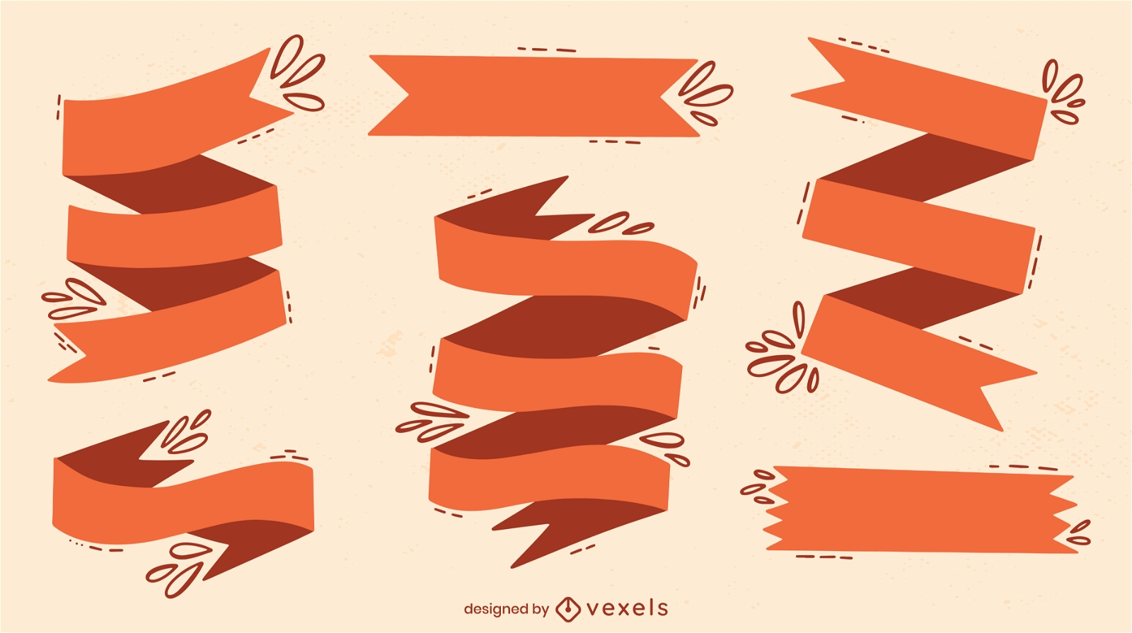 Diseño de escenografía de cintas naranjas