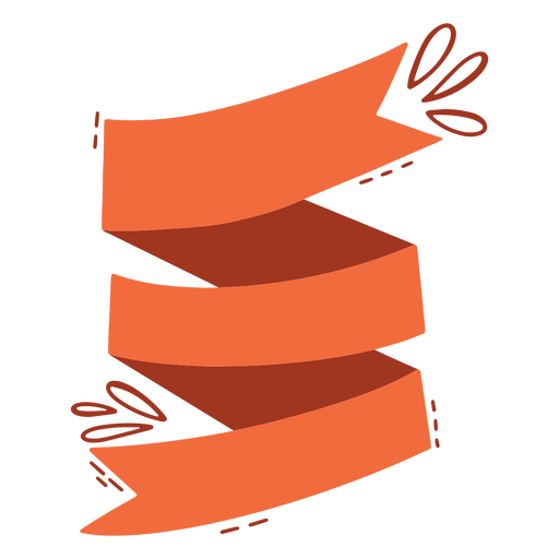 Simple doodle ribbon PNG Design