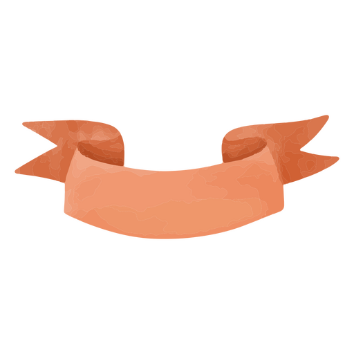 Watercolor ribbon orange PNG Design