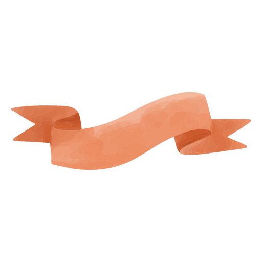 Orange watercolor ribbon PNG Design