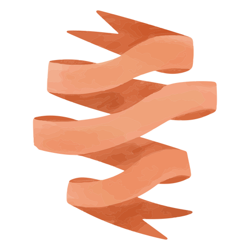 Ribbon watercolor orange PNG Design