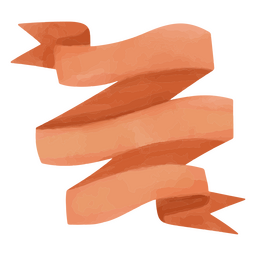 Ribbon orange watercolor PNG Design