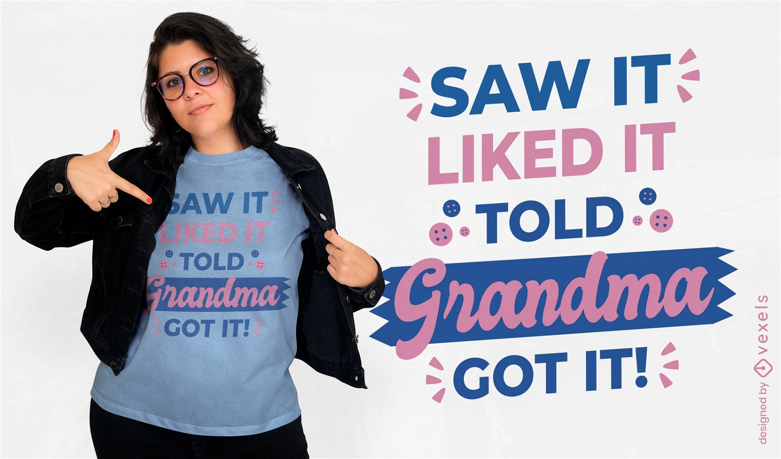 Diseño de camiseta de cita divertida de abuela