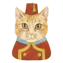 Acuarela de personaje de gato botones de hotel Diseño PNG Transparent PNG