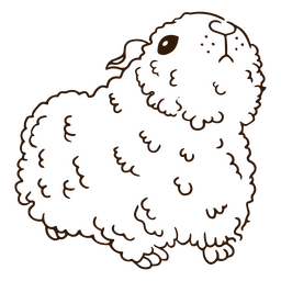 Animal de trazo de mascota de conejillo de Indias Diseño PNG