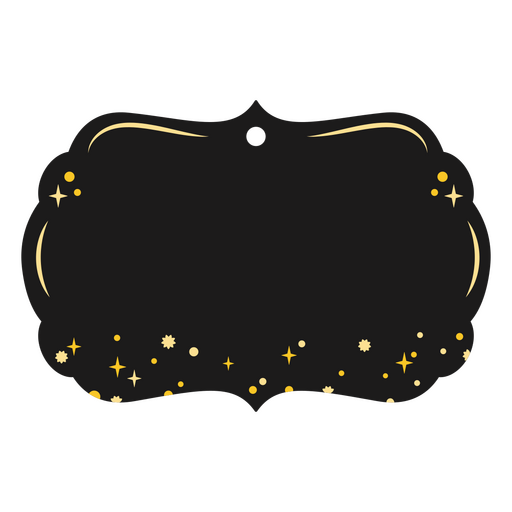 Elegantes Etikett mit dunklen Sternen PNG-Design
