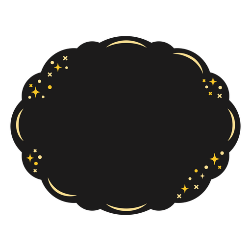 Elegant simple dark stars label PNG Design