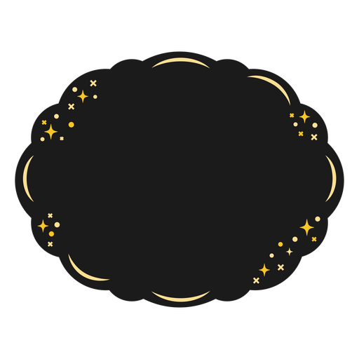 Rótulo de estrelas escuras simples elegante Desenho PNG