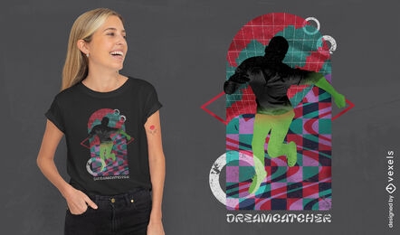 Groovy dancing silhouette t-shirt design