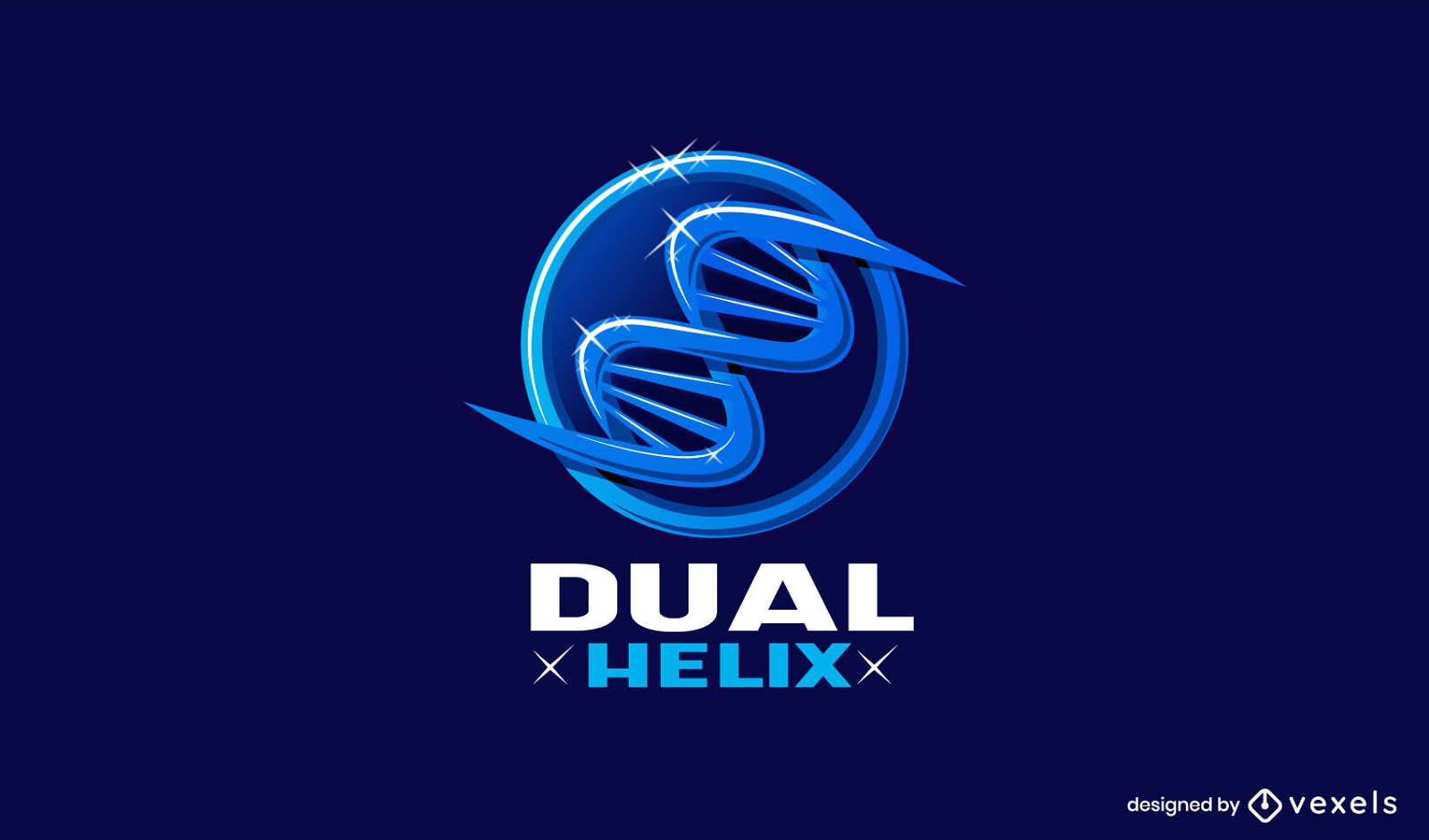 DNA-Doppelhelix-Logo-Vorlage