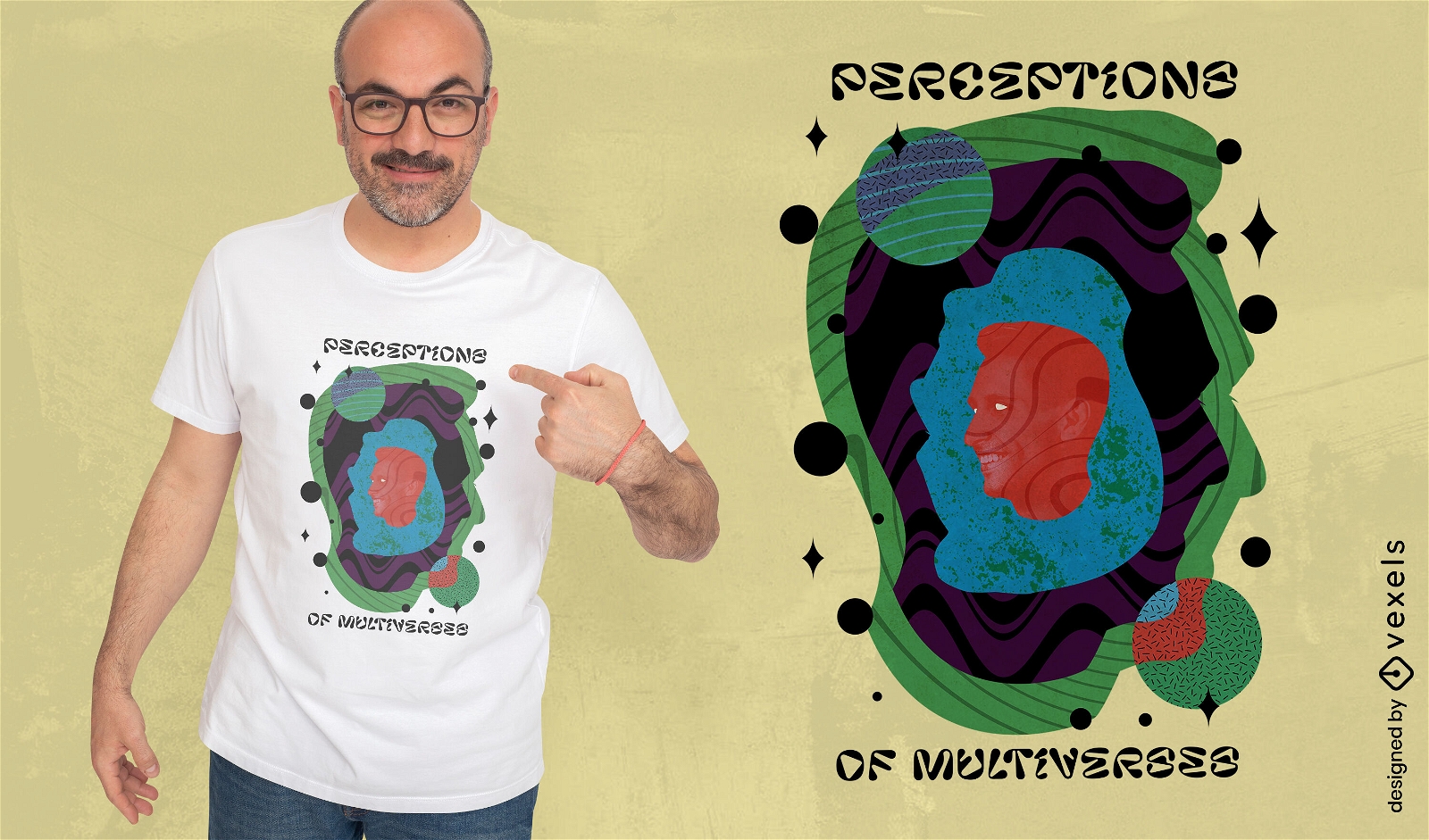 M?nnerkopf-Multiversum-T-Shirt-Design