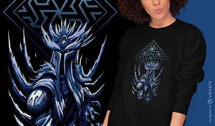 Dark fantasy character t-shirt design