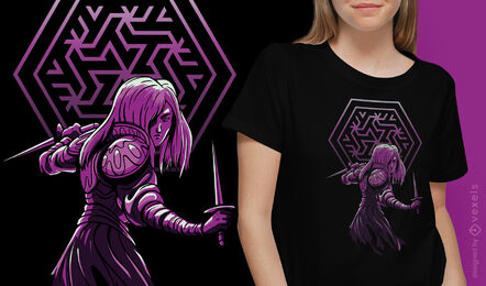 Dunkles Fantasy-Schurken-T-Shirt-Design