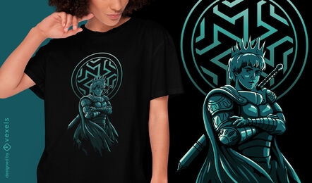 Dark fantasy prince warrior t-shirt design