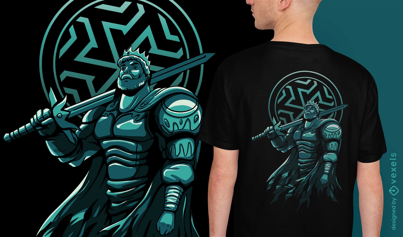 Dark King Fantasy-T-Shirt-Design