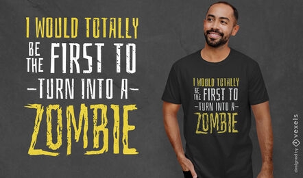 Design de camiseta de citação engraçada de apocalipse zumbi