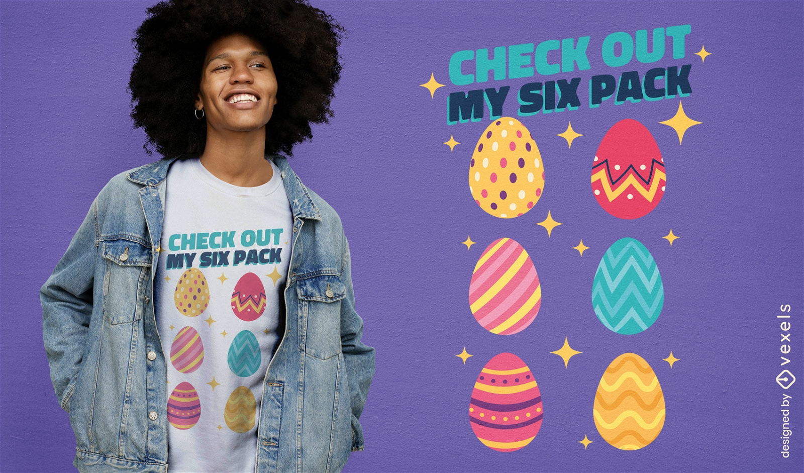 Design de camiseta de ovos de páscoa Six Pack