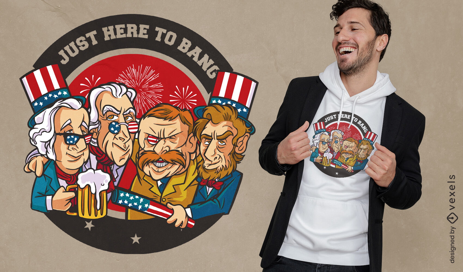 T-Shirt-Design der amerikanischen Präsidenten