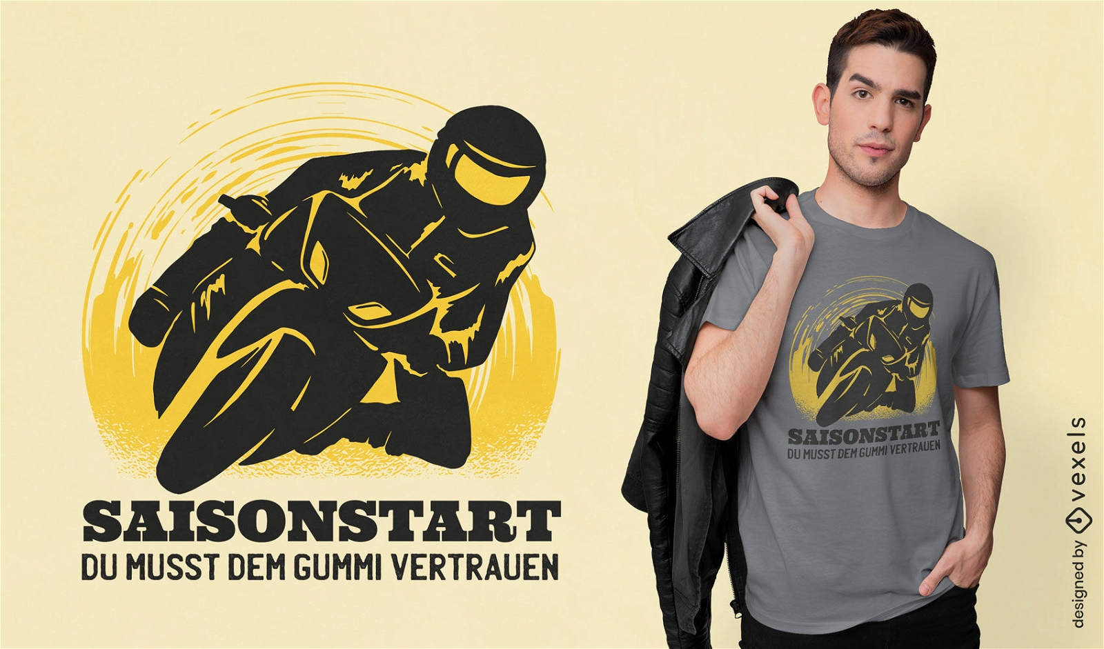 Cooles Motorrad Stunt T-Shirt Design