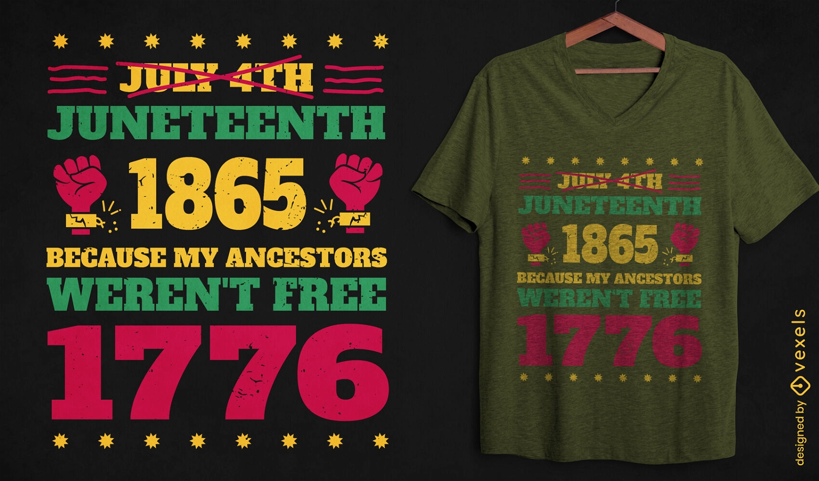 Juneteenth-Feiertagszitat-T-Shirt-Design