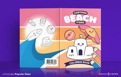 Kawaii beach book cover design