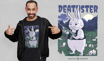 Scary Easter bunny t-shirt design