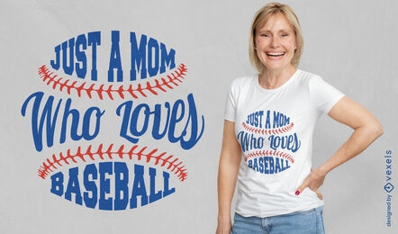 Baseball mom lettering quote t-shirt design