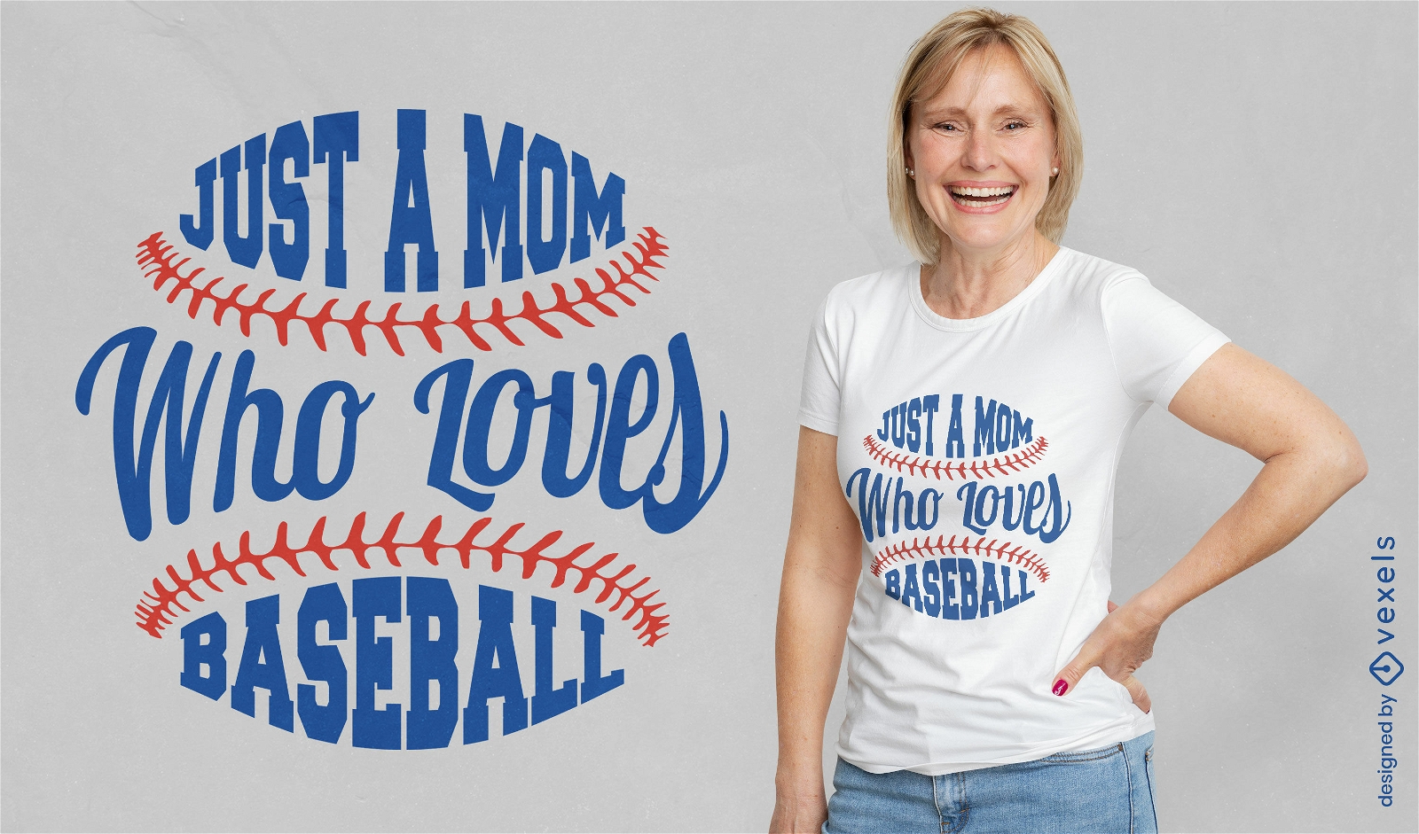 Baseball-Mama Schriftzug Zitat T-Shirt-Design