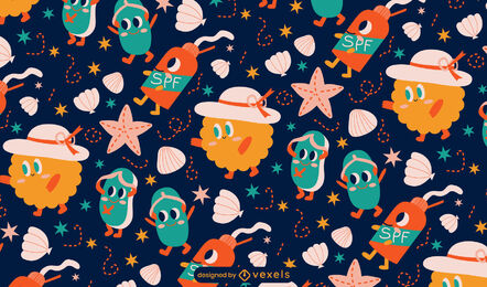 Nettes Sommerferienelement-Musterdesign