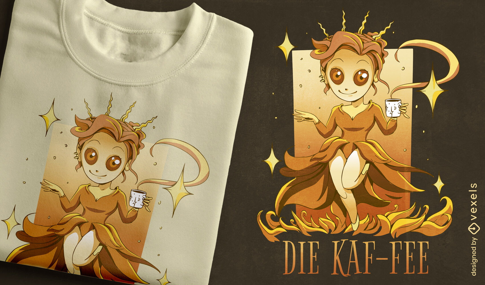 Coffee fairy t-shirt design